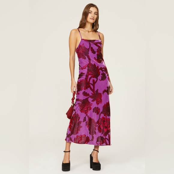RHODE Dresses & Skirts - RHODE‎ Jemima Floral Velvet Maxi Dress Sz 10